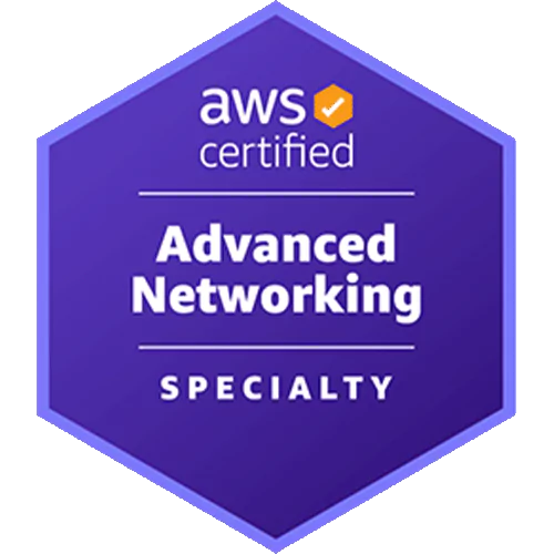 AWS Advanced Networking Specialty certification badge