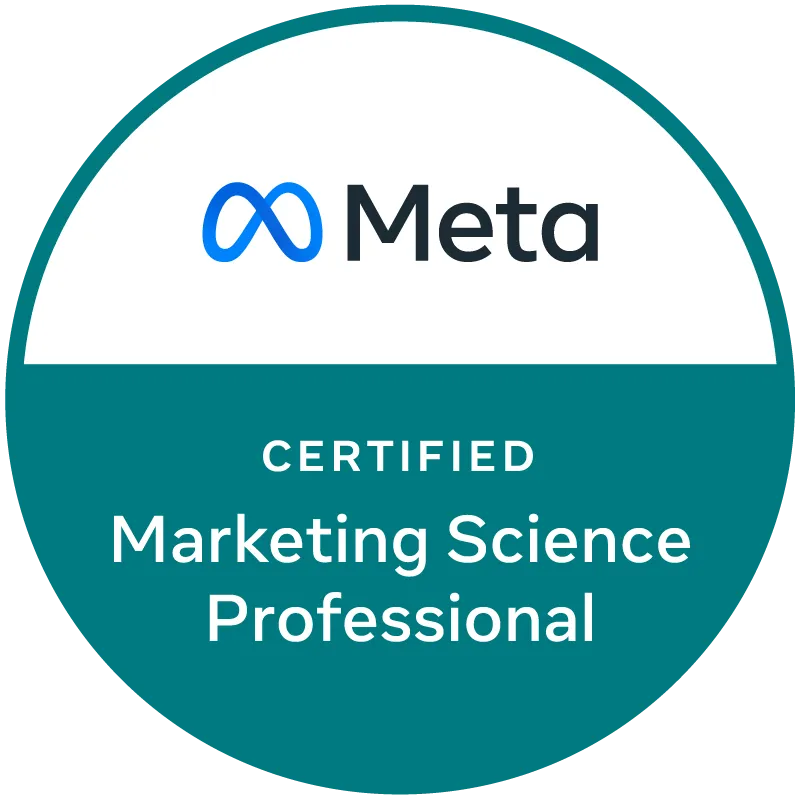 Meta Marketing Science Professional certification badge